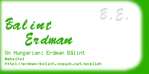 balint erdman business card